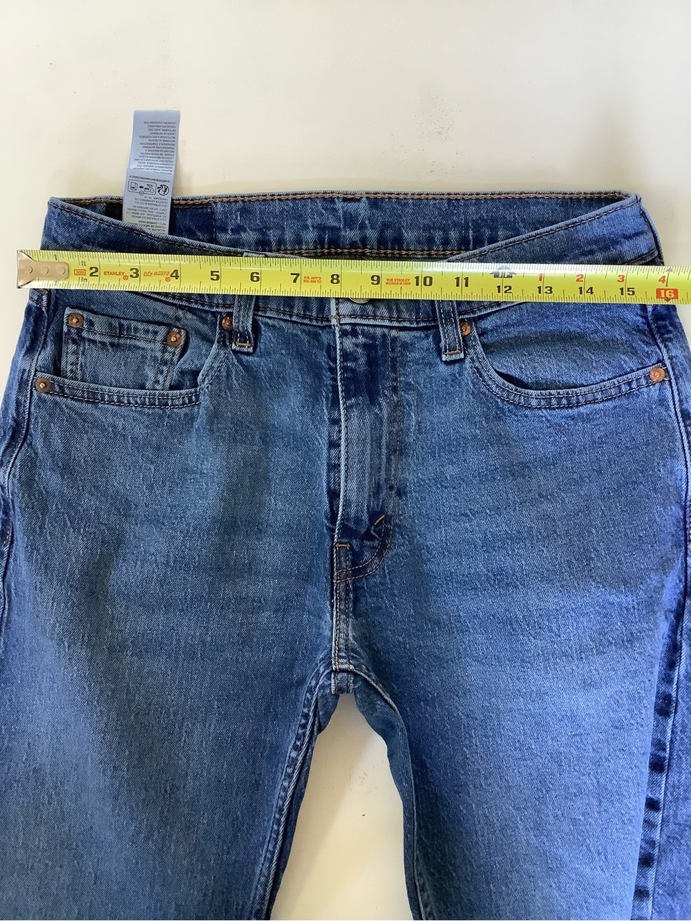 Levi's 505 Regular Fit Straight Leg Jeans 30x32 - Classic Navy - Picture 4 of 8